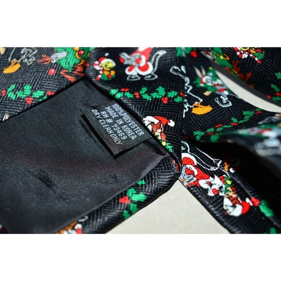 Looney Tunes Holiday Christmas Necktie Tie Warner - Picture 5 of 5